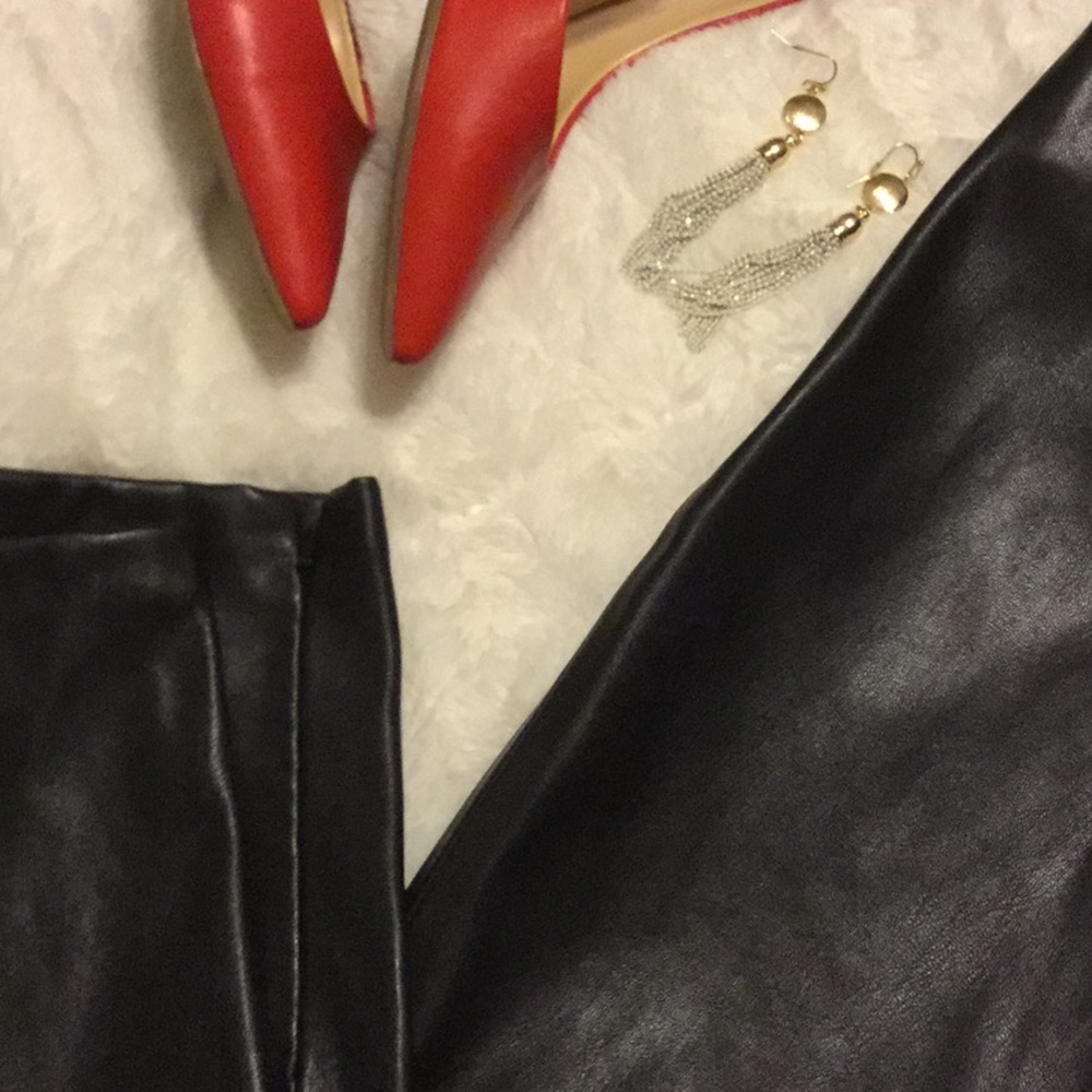 ZARA BASIC faux leather pants medium sz. - Picture 8 of 8